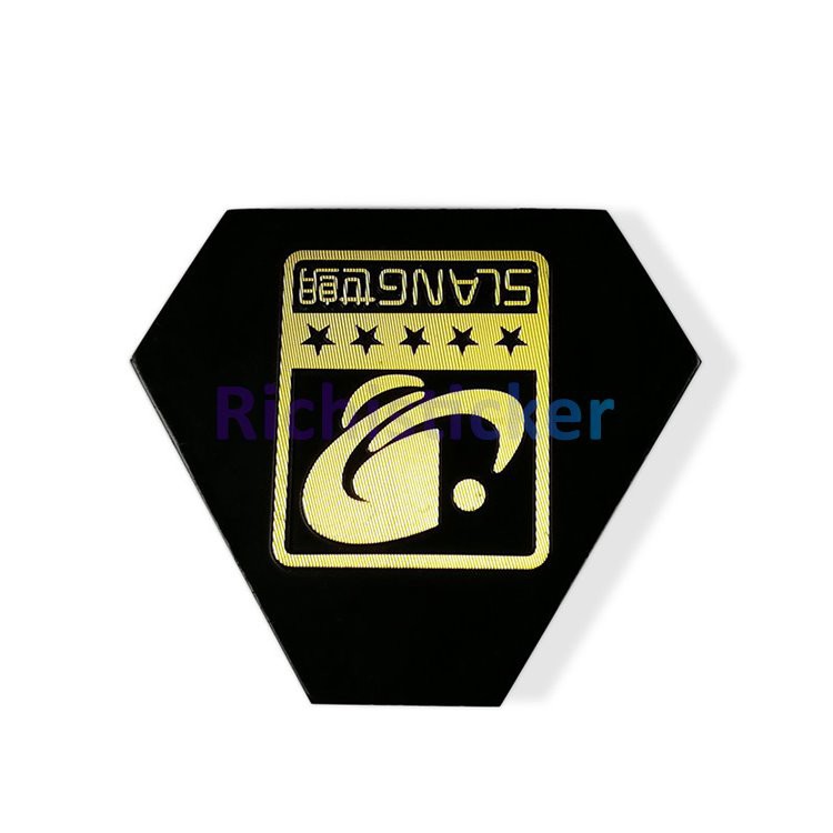 Diamond Cutting Metal Logos Stickers