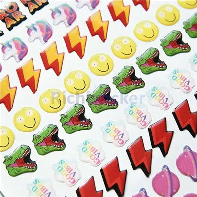 Puha buborék -epoxi gyanta matricák