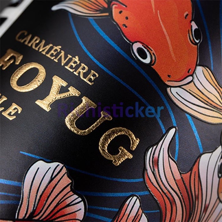 Hot Stamping Sticker For Wine Bottle